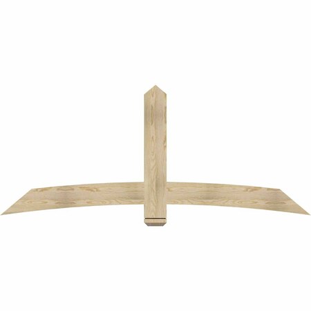 Ekena Millwork Bellingham Rough Sawn Timber Gable Bracket, Douglas Fir, 84"W x 35"H x 2"D x 6"F, 10/12 Pitch GBW084X35X0206BEL00RDF